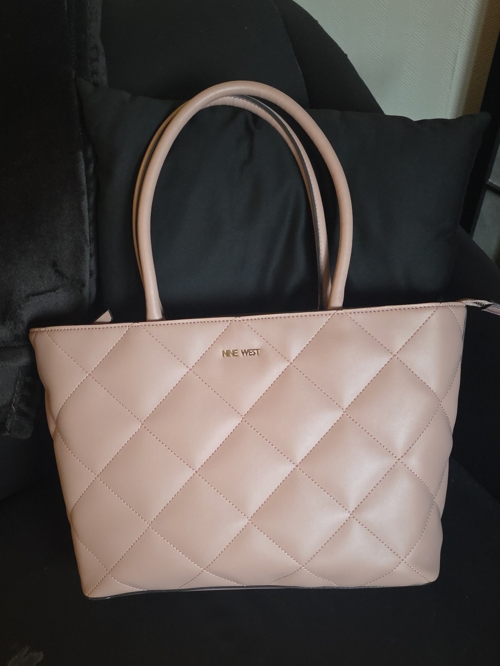 Nine West Quilted Tote in Blush BRAND NEW